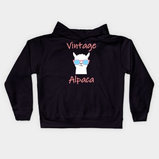 Vintage Alpaca Retro Llama Kids Hoodie